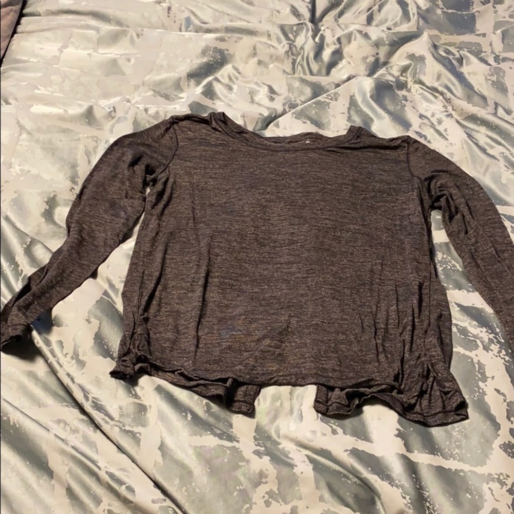 Athleta gray soft long sleeve shirt
